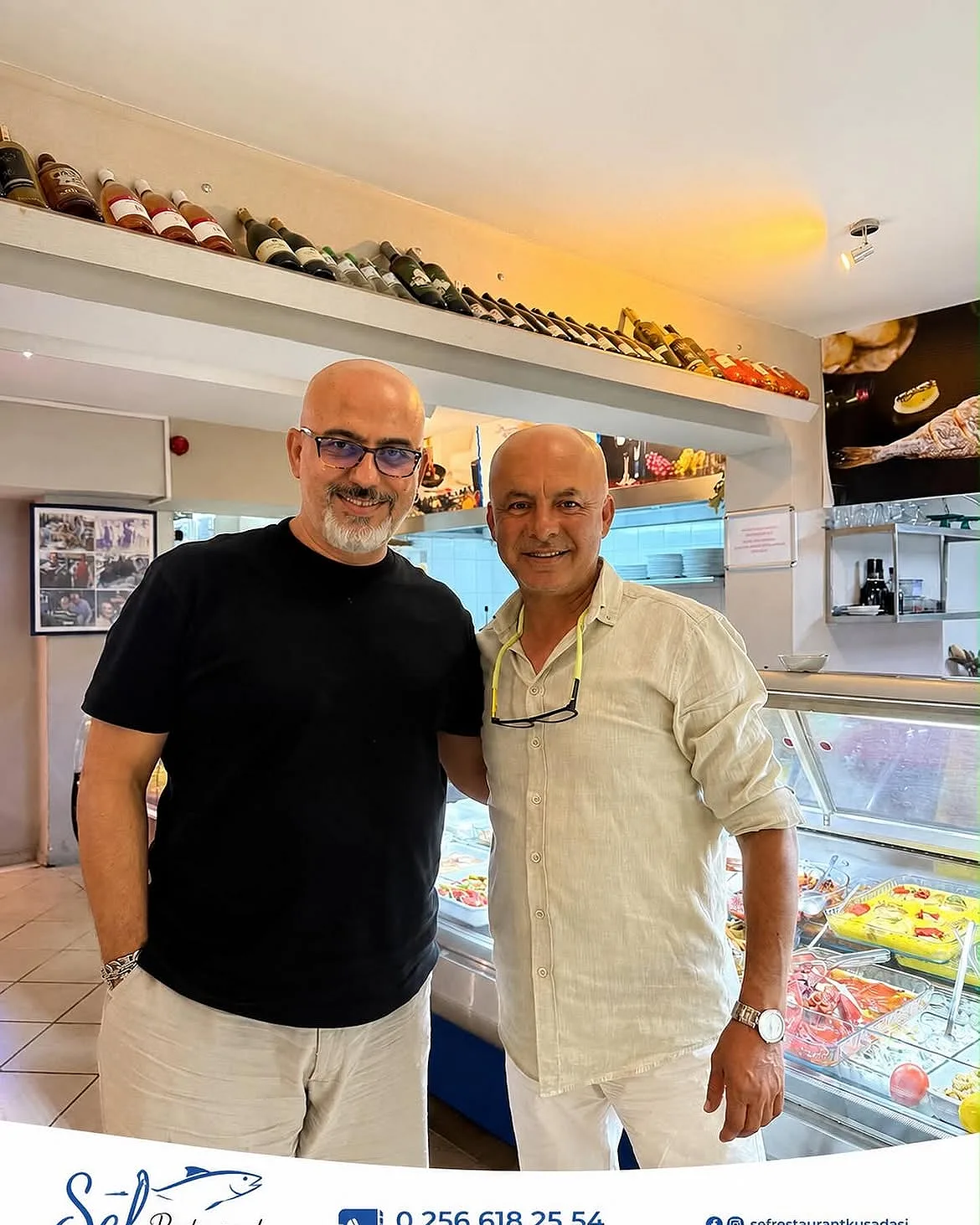 A guest of Şef with Ahmet Öz at Şef Restaurant Kuşadası