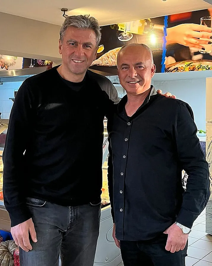Hamza Hamzaoğlu with Ahmet Öz at Şef Restaurant Kuşadası